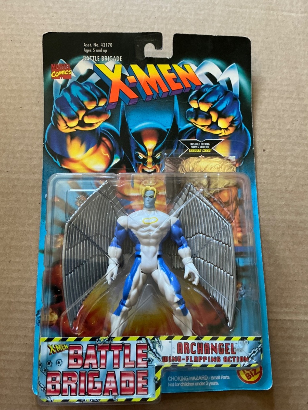 X-Men Archangel Wing Flapping Action 1996 Action Figure Toy Biz Battle Brigade